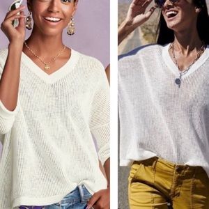 CAbi Tops Cabi Breeze Pullover5454 Size S Oversized Soft Mesh